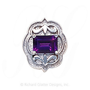 GS255 AMY - 14 Karat Gold Amethyst Slide 